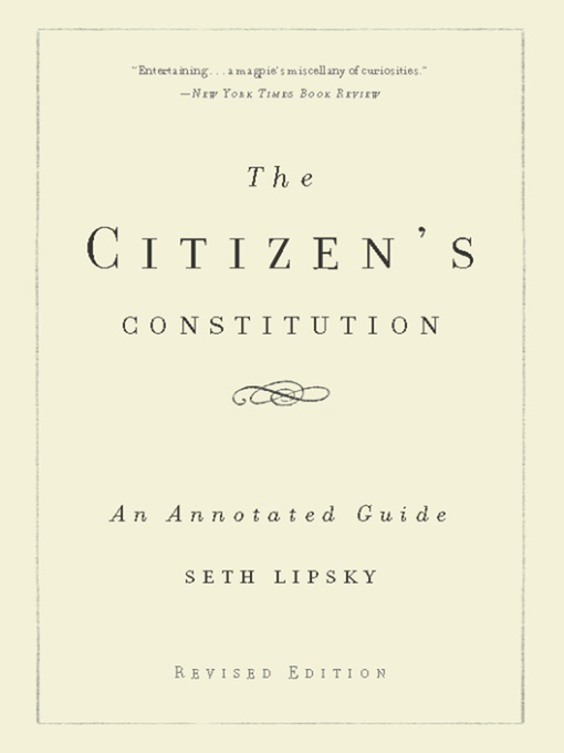 Title details for The Citizen's Constitution by Seth Lipsky - Wait list